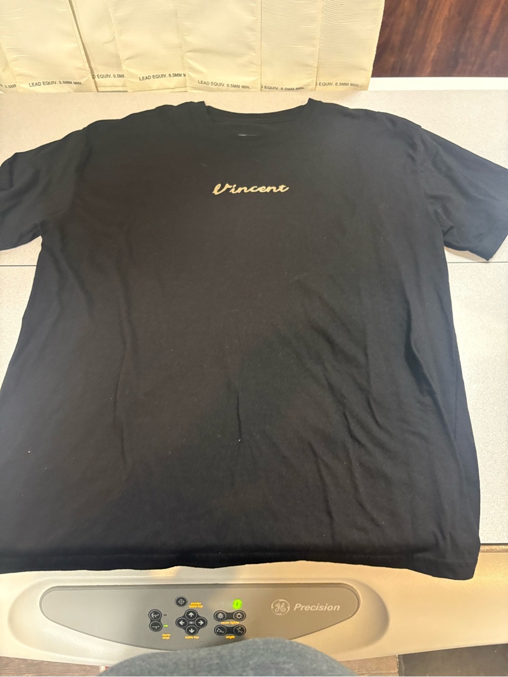 Vince Black Short Sleeve Tee with Script Logo